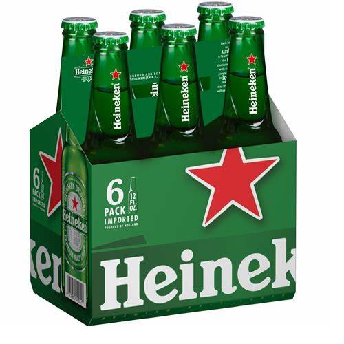 Heineken 6 Pack, 12 Ounce Bottles